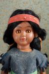  - Unknown Celluloid American Indian Doll - кукла